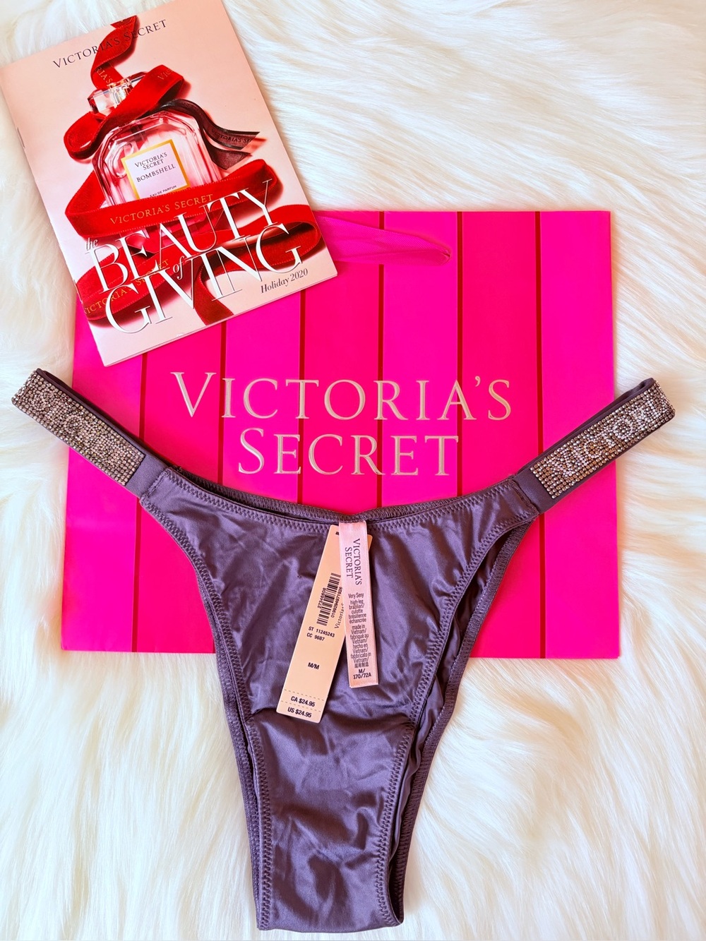 🩷🩷Victoria’s Secret logo Shine strap panty (M)🩷🩷